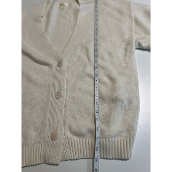 Anthropologie Maeve Oversized Cardigan Ivory Wool Cashmere Neutral Capsule XS - Picture 6 of 8